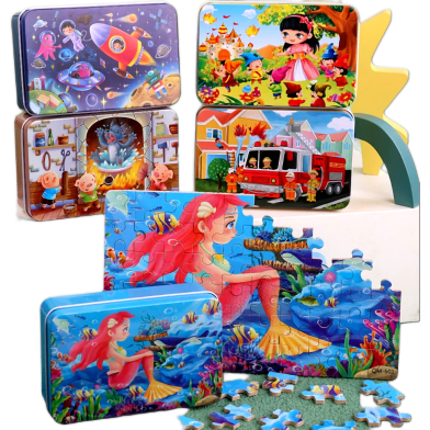 Nini Toys Metal Box Jigsaw Puzzle Random Any One Box 1 Pc image