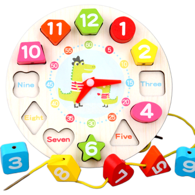 Nini Toys Seton Wooden Clock for Kids to Learn About Time image