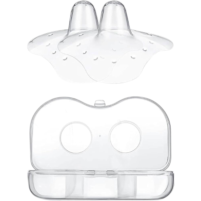 Nipple Shield with Carrying Box Breast Feeding Nipple - 2 Pcs image