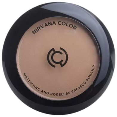 Nirvana Color Pressed Powder Mattifying Compact Powder - Light Golden image