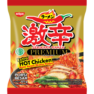 Nissin Ramen Hot Premium Chicken 121gm image