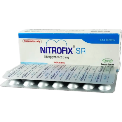 Nitrofix Sr 2.6 mg Tablet 14's Strip image