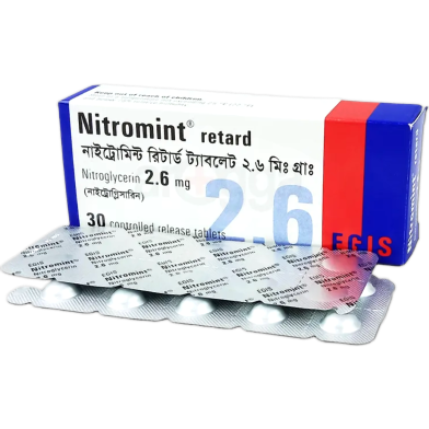 Nitromint Retard 2.6 mg Tablet 10's Strip image