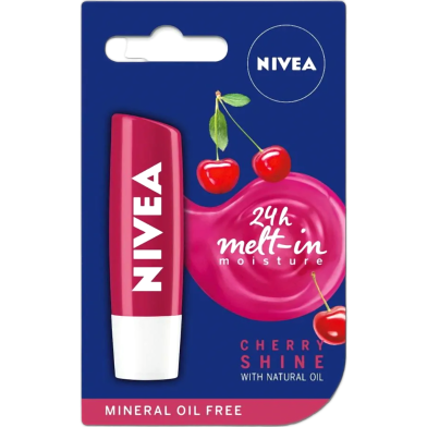 Nivea 24h Melt-in Moisture Caring Lip Balm 5.5 ml - Cherry Shine image
