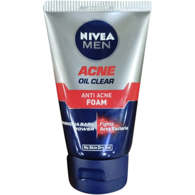 Nivea Men Acne Oil Clear Anti Acne Facial Foam 100 gm - 82378 image