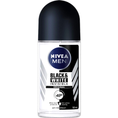 Nivea Men Invisible Black And White Original Roll On 50ml image