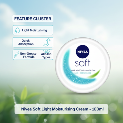 Nivea Soft Light Moisturising Cream - 100ml - 42204091 Slide 3