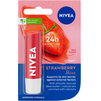 Nivea Strawberry Shine With Natural Oils Lip Balm (5.5ml) image