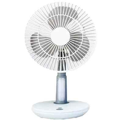 Niyama KL-880 Kingsan Solar Charging Option USB Rechargeable Portable Table Fan LED Light Multi-function Fan Stand Desk Fan-7 Inch image