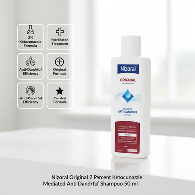 Nizoral Original 2 Percent Ketoconazole Medicated Anti Dandruff Shampoo 50 ml Slide 2