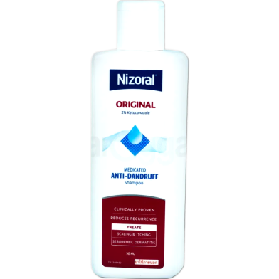 Nizoral Original 2 Percent Ketoconazole Medicated Anti Dandruff Shampoo 50 ml image