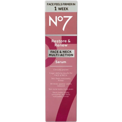 No7 Restore and Renew Face and Neck Multi Action Serum 50 ml image