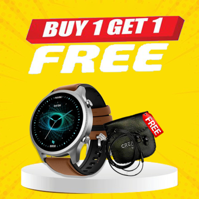 NoiseFit Halo AMOLED Display Smart Watch (Buy 1 Get 1 CREATIVE EP-530 Earphone FREE) image