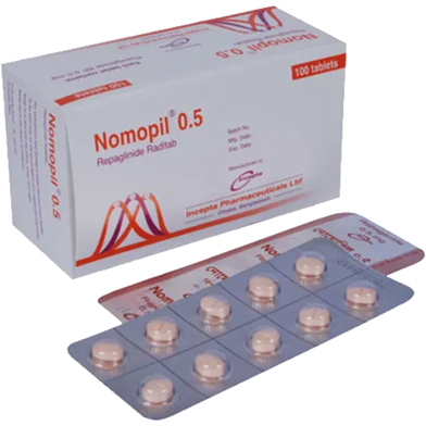 Nomopil 0.5 mg Tablet 10's Strip image