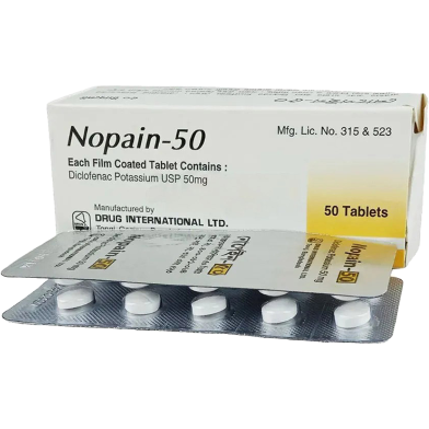 Nopain 50 mg - 10's Strip Tablet image
