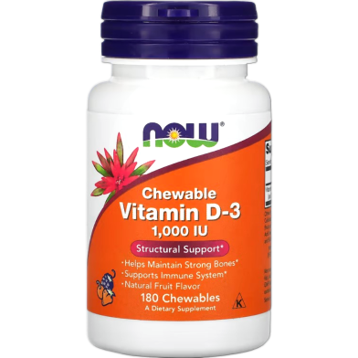 Now Chewable Vitamin D3 1000 Iu 180 Chewables - 733739003577 image