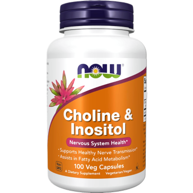 Now Choline And Inositol 100 Veg Capsules - 733739004703 image