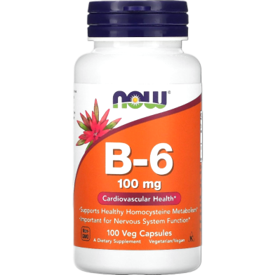Now Foods B 6 100mg Capsules 100Pcs image