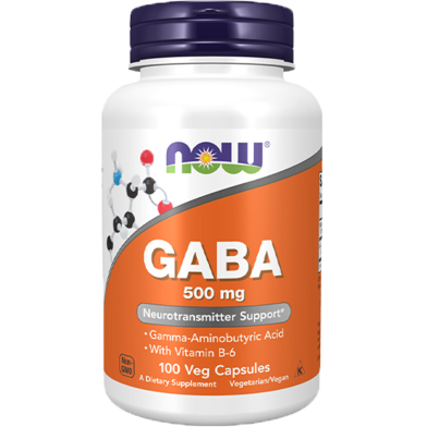 Now Foods Gaba 500 mg 100 Veg Capsules image