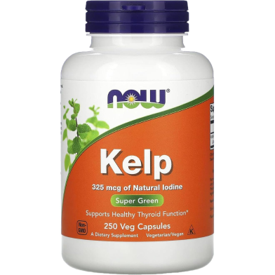 Now Kelp 325 mcg of Natural Iodine 250 Veg Capsules -455258510 image