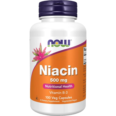 Now Niacin 500 mg 100 Veg Capsules -522648420 image