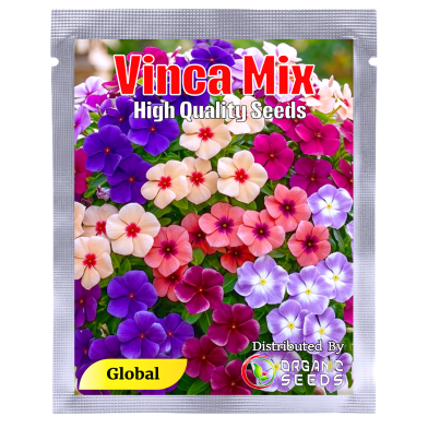 Noyontara Vinca Cora Flower Seeds Mixed Colour -15 Pcs image