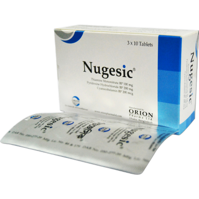 Nugesic 100 Mg, 200 Mg, 200 Mcg Tablet 10's Strip image