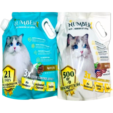 Number 1 Ultra-Premium Cat Litter Mocha Scent 6kg | 21 DAYS ODOR TERMINATOR | 500 percent ABSORPTION image