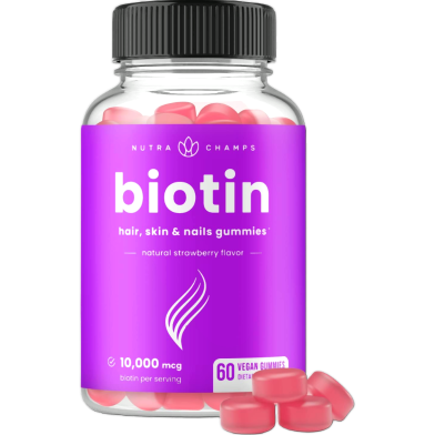 Nutra Champs Biotin 10000mcg 60 Gummies - X0024f4qup image
