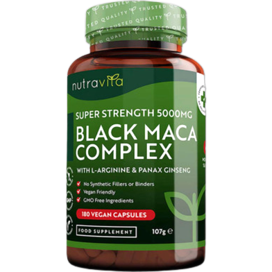 Nutravita Super Strength Black Maca Complex 5000mg 180 capsules image