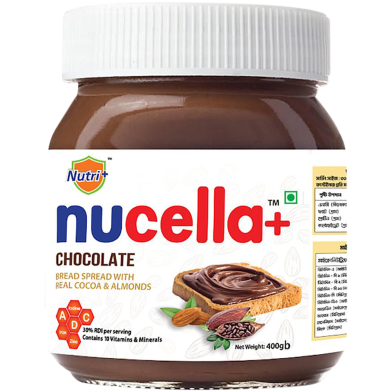 Nutri Plus Nucella Plus Chocolate Bread Spread (Cocoa and Almonds) 400gm image