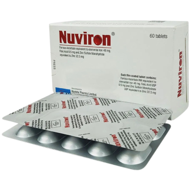 Nuviron 48mg 0.5mg 22.5mg Tablet 10's Strip image