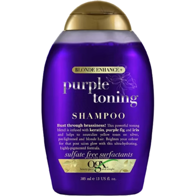 OGX Blonde Enhance Plus Purple Toning Shampoo 385ml image