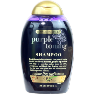 OGX Blonde Enhance Purple Toning Shampoo 385ml image