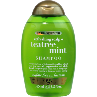OGX Extra Strength Refreshing Scalp Plus Tea Tree Mint Shampoo 385ml image