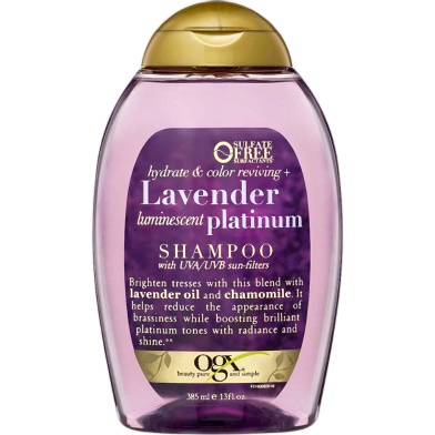 OGX Hydrate And Color Reviving Plus Lavender Luminescent Platinum Shampoo 385ml image