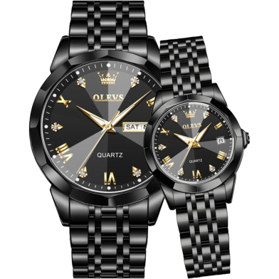 OLEVS 9931 New Exclusive Design Coupe 2 Pcs Watch image