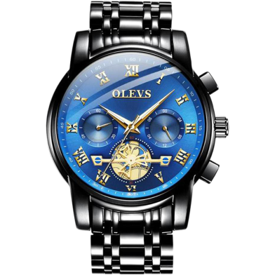 OLEVS Watch Luxury Business Chronograph waterproof stainless steel watch for mens image