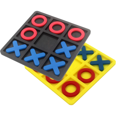 OOTDTY Tic Tac Toe Cognitive Learning Educational OX Chess Board Game Any Color. image