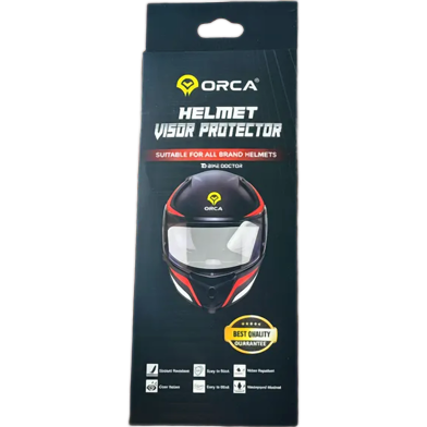 ORCA Helmet Visor Protector Scratch Resistant Waterproof Protective Film For All Brand Helmets Not Anti Fog Rain image