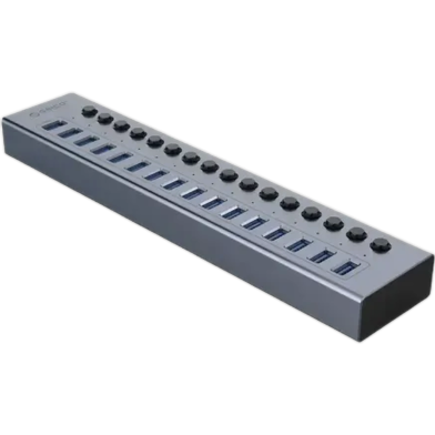 ORICO 16 Port USB 3.0 Hub Ultra Fast and Durable BT2U3-16AB-GY-BP image