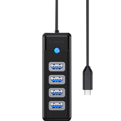 ORICO 4 Ports Type-C HUB PW4U-C3-BK image