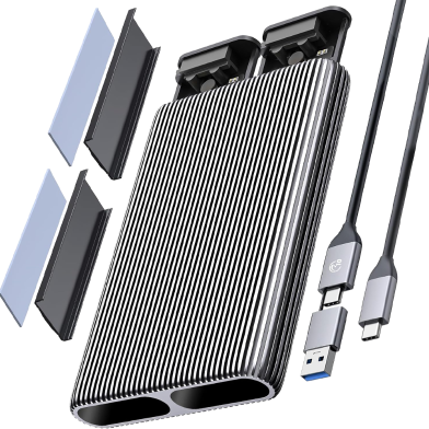 ORICO Dual- bay M.2 NVME Plus SATA AM2C3-2SN- GY image