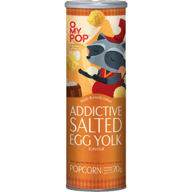 O MY POP Addictive Salted Egg Yolk Flavour Popcorn 70 gm image