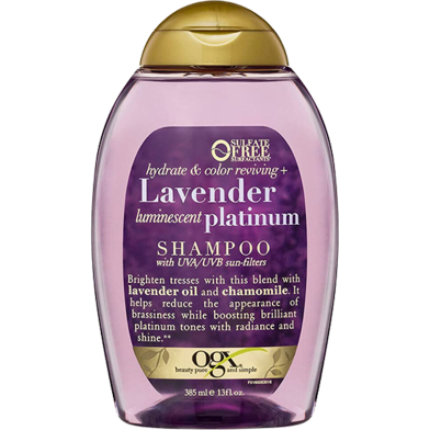 Ogx Hydrate And Enhance Lavender Luminescent Platinum Shampoo 385ml image