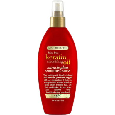 Ogx Keratin Oil Smoothing Oil Miracle Gloss Smoothing Spray 200ml image
