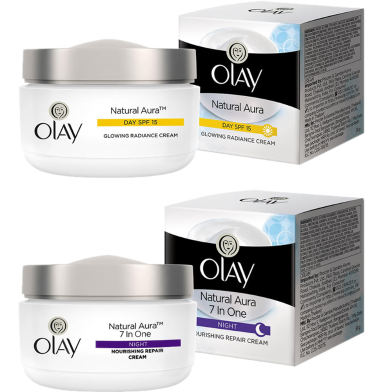 Olay Natural Aura Day Night Cream Pack 50 gm image