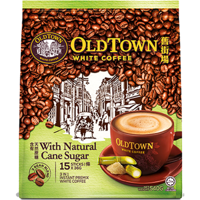 Old Town White Coffee with Natural Cane Sugar 540 gm image