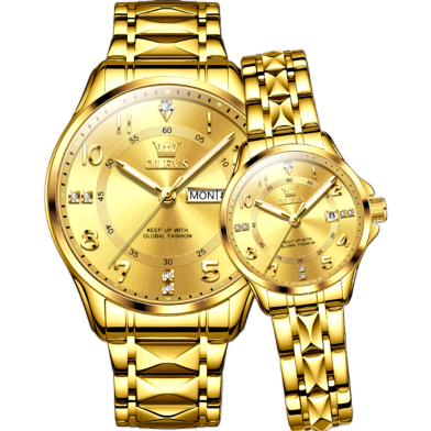 Olevs 3620 CH Couple - Gold Watch image