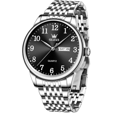 Olevs 5535 Stainless Steel Analog Wrist Watch For Men image